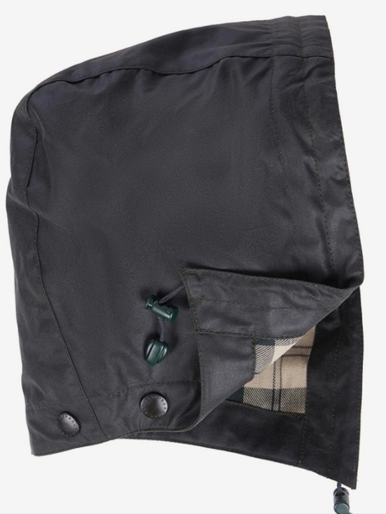 Barbour Other - Barbour WAX COTTON HOOD Men's Hooded Jacket Liner - Gray Plaid Interior